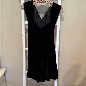 Elegant Blue Velvet Dress